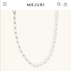 NWT Mejuri Dual Pearl Necklace